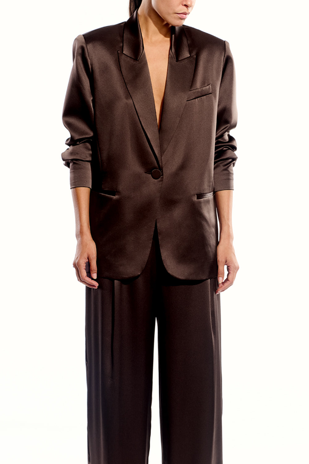 Oversized Silk Blazer