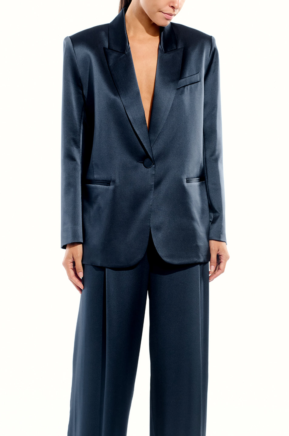 Oversized Silk Blazer