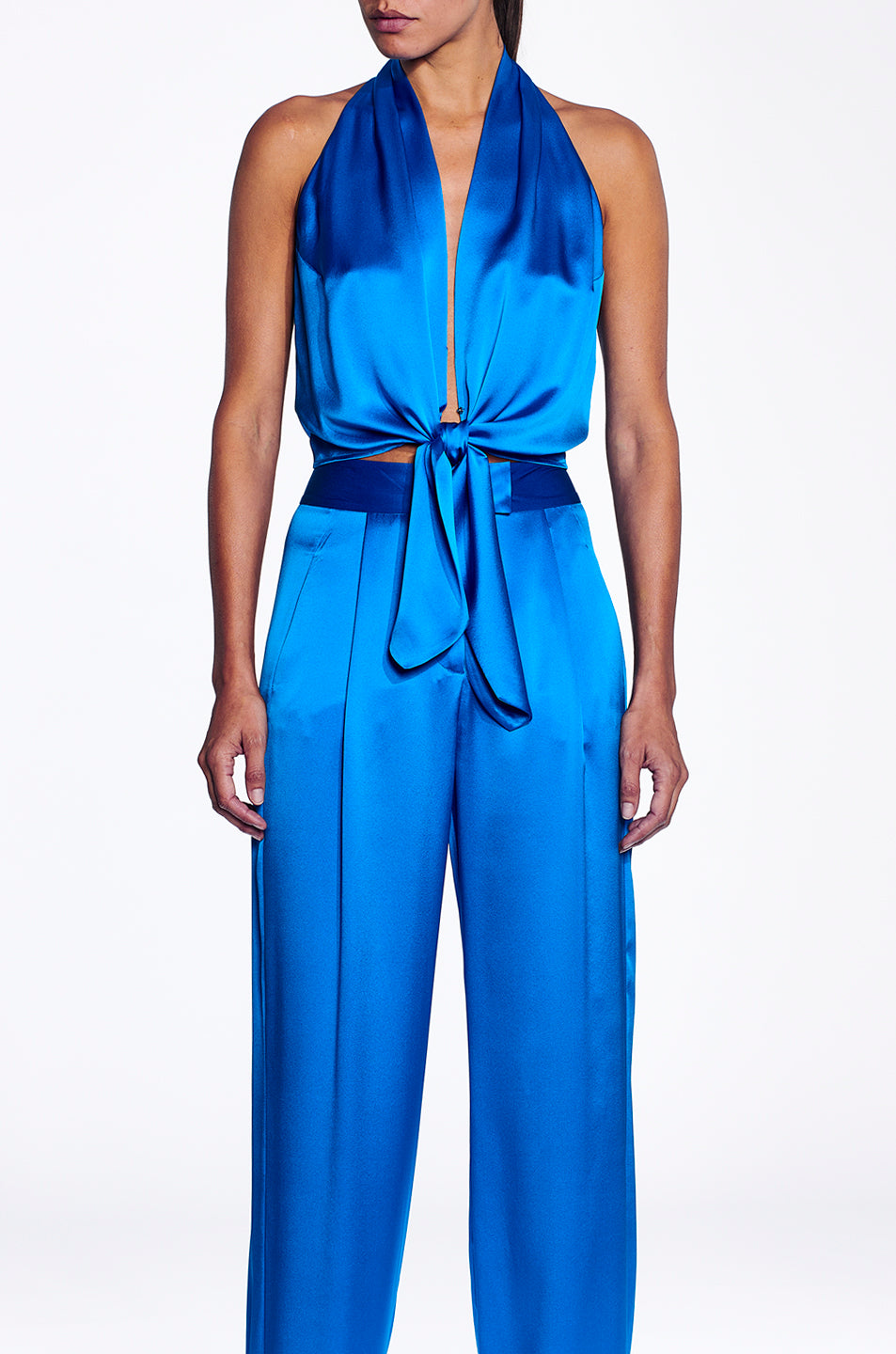 Sleeveless Tie Front Blouse - FINAL SALE