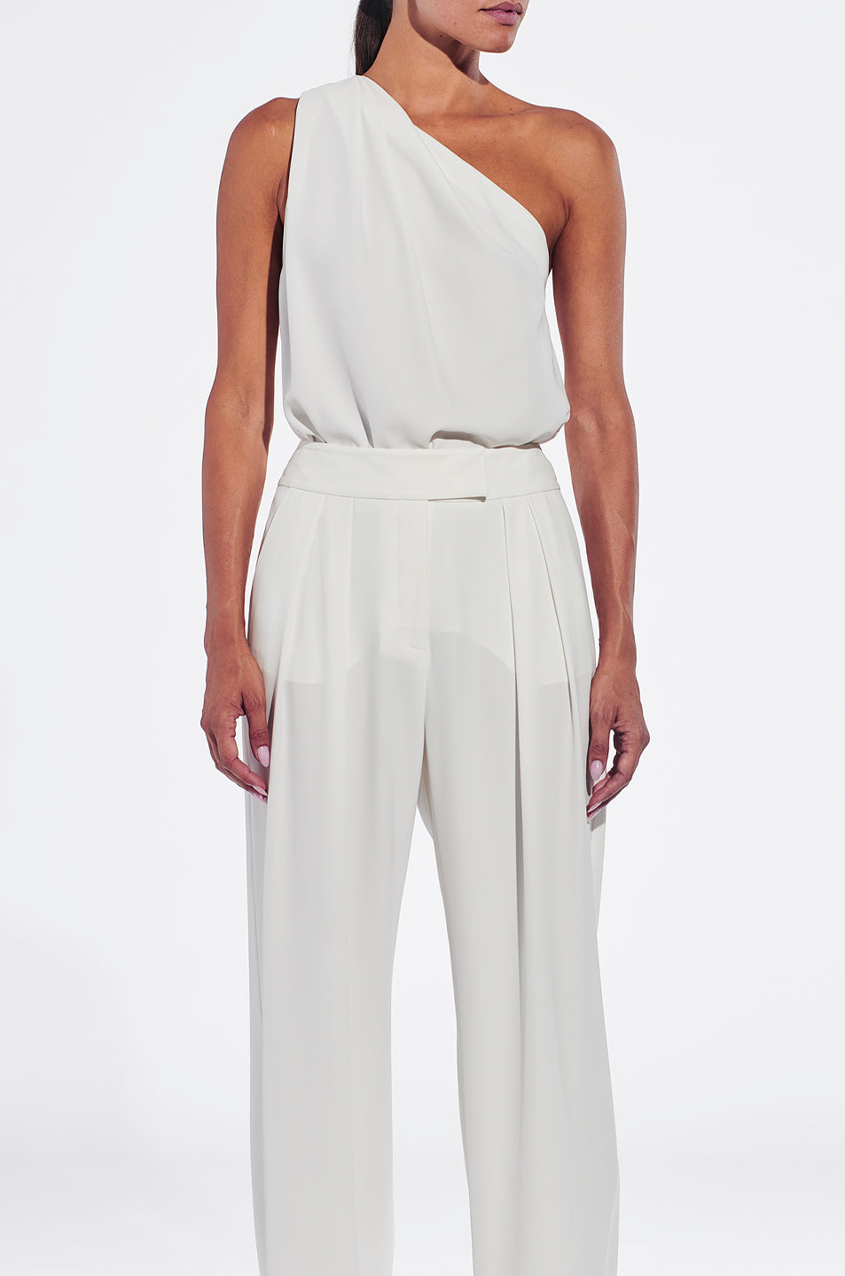 One Shoulder Pleat Top