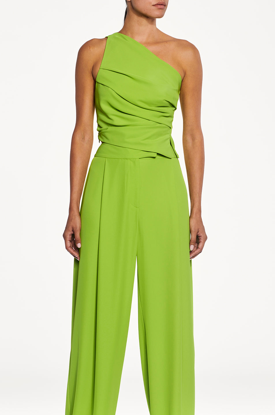 One Shoulder Pleat Top- FINAL SALE