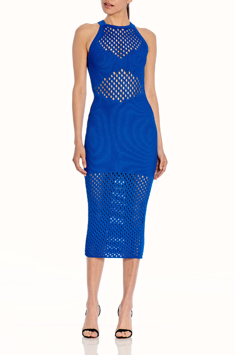 Racer Crochet Knit Dress