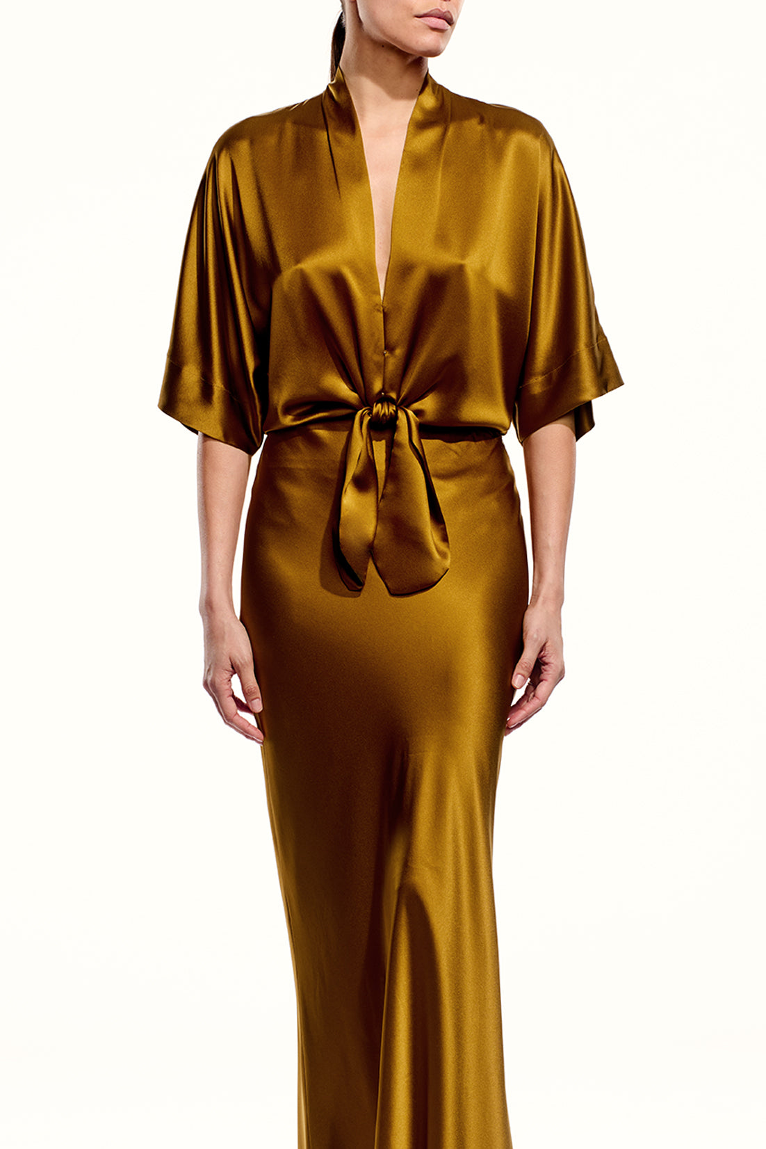 Dolman Tie Front Blouse