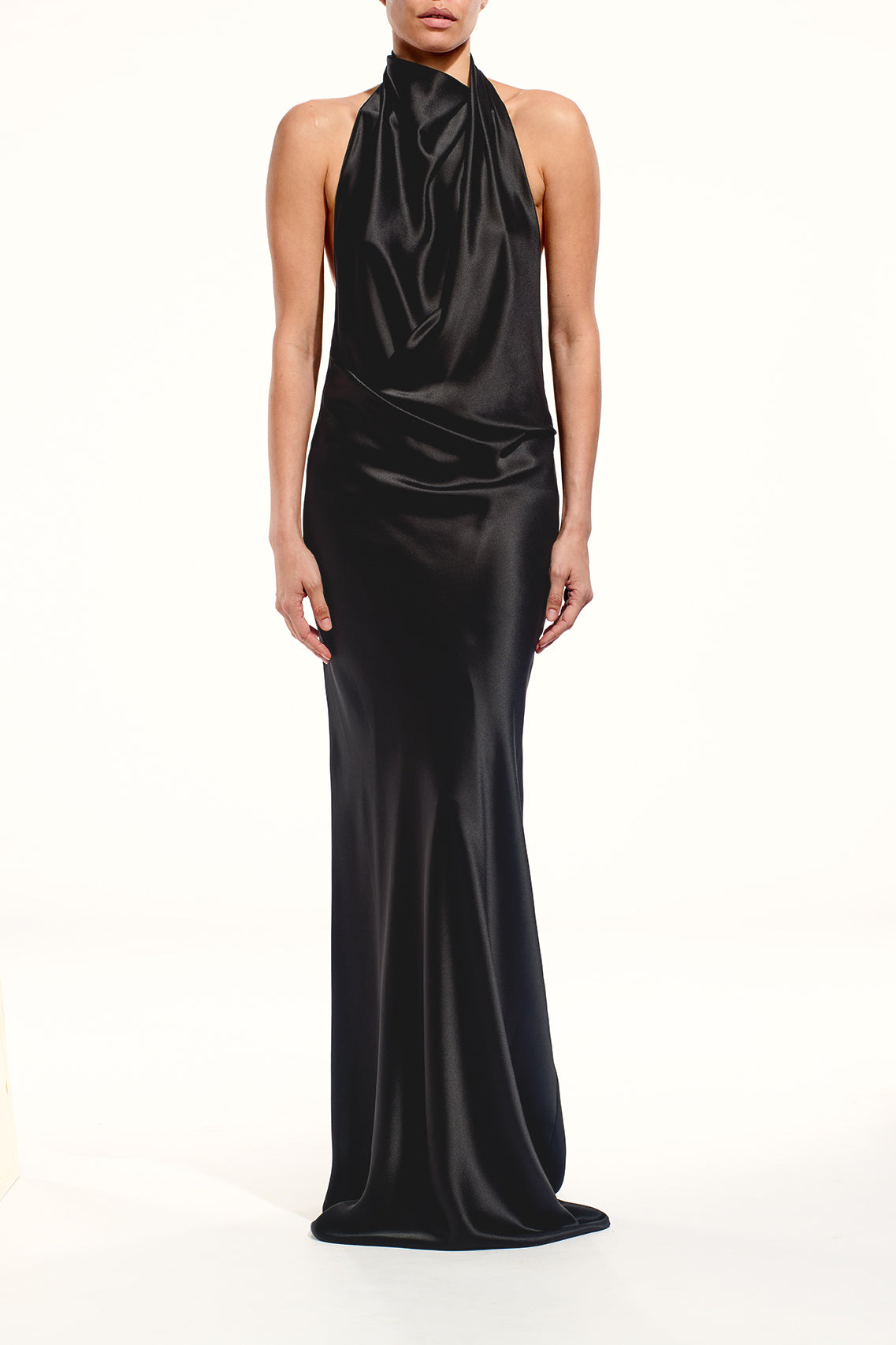 Halter Drape Bias Gown