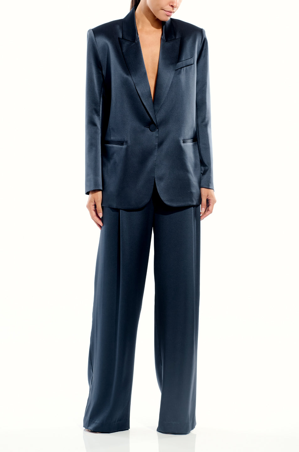 Oversized Silk Blazer