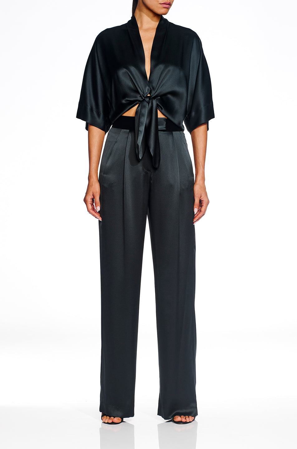 Dolman Tie Front Blouse