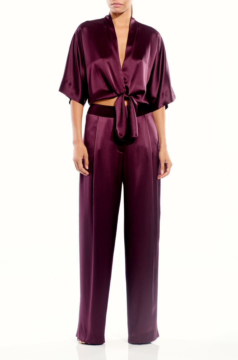 Dolman Tie Front Blouse