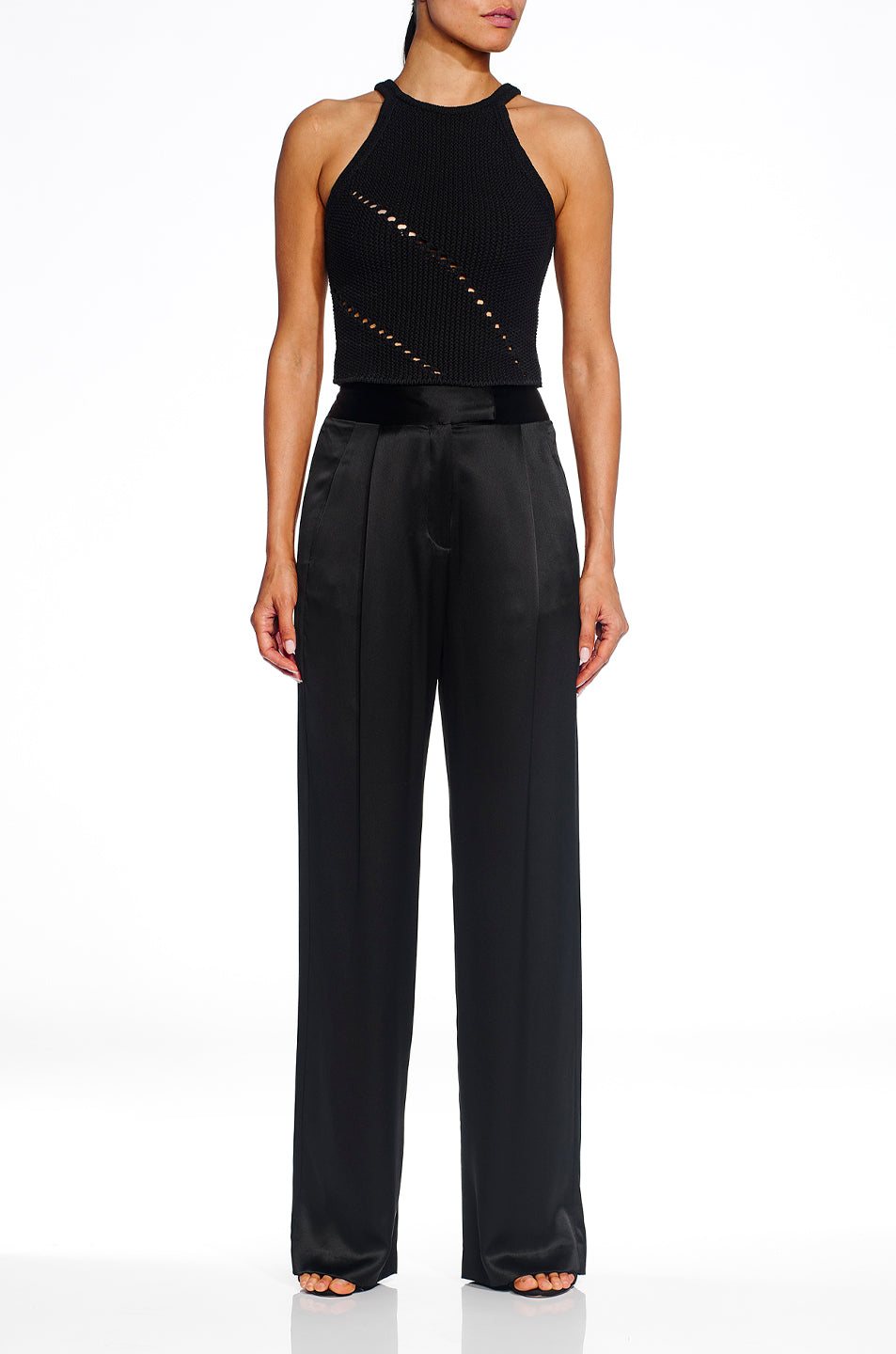 Curved Knit Racer Top- FINAL SALE