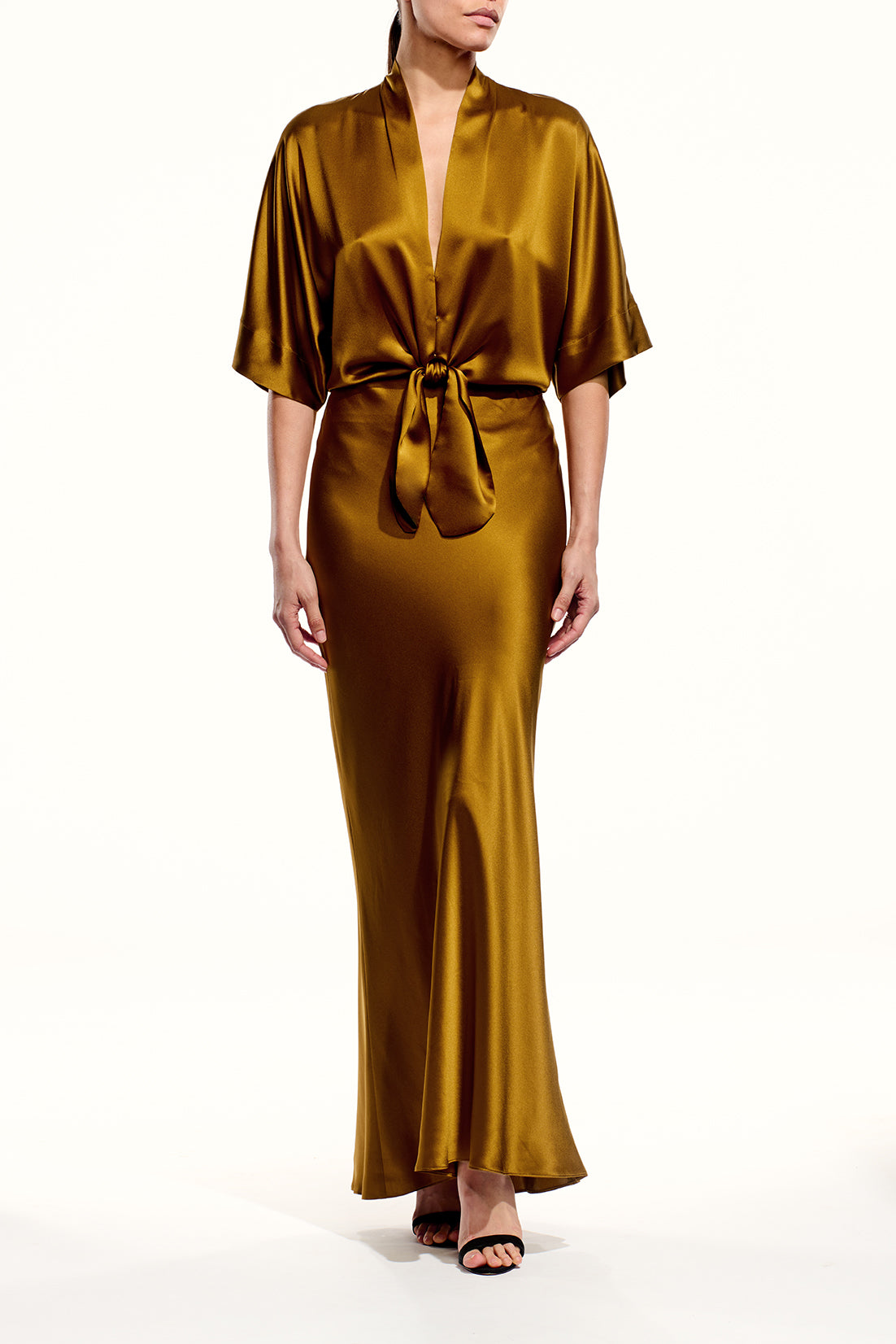 Dolman Tie Front Blouse