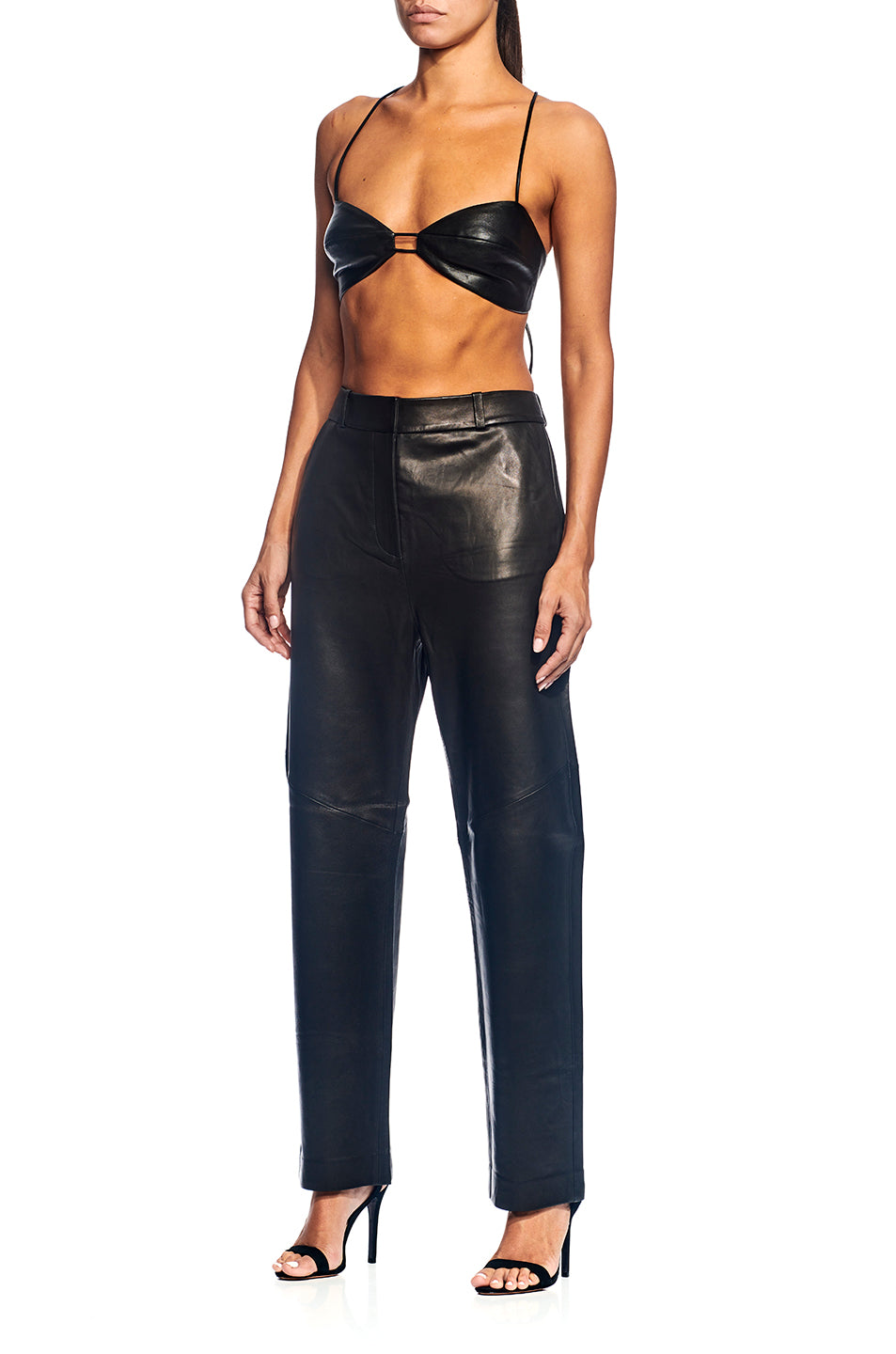 Leather Pleat Trouser