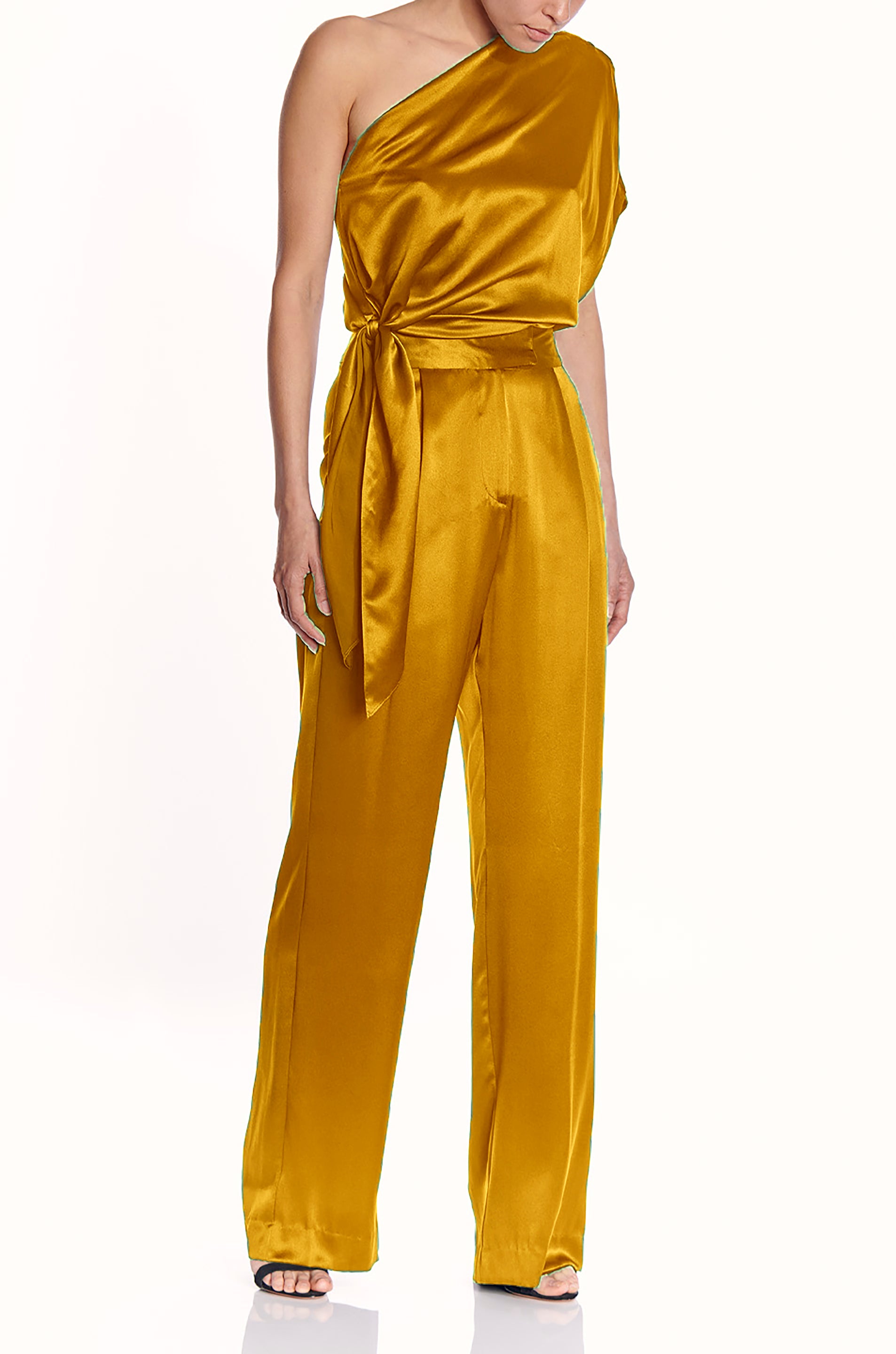 One Shoulder Top With Tie- FINAL SALE
