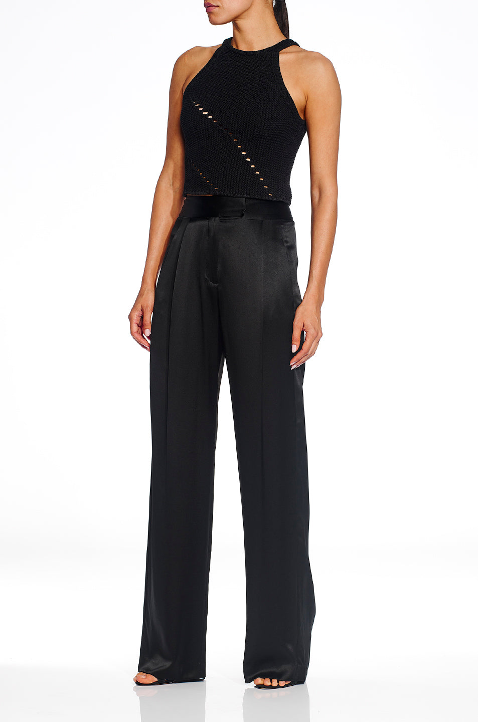 Curved Knit Racer Top- FINAL SALE
