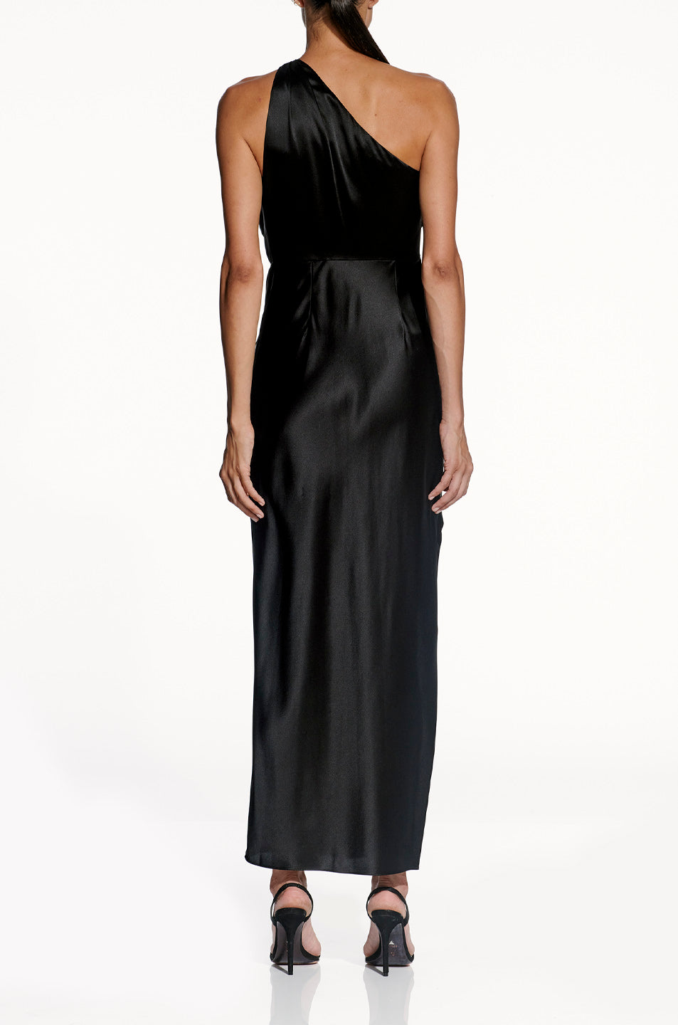 One Shoulder Asymmetrical Draped Dress
