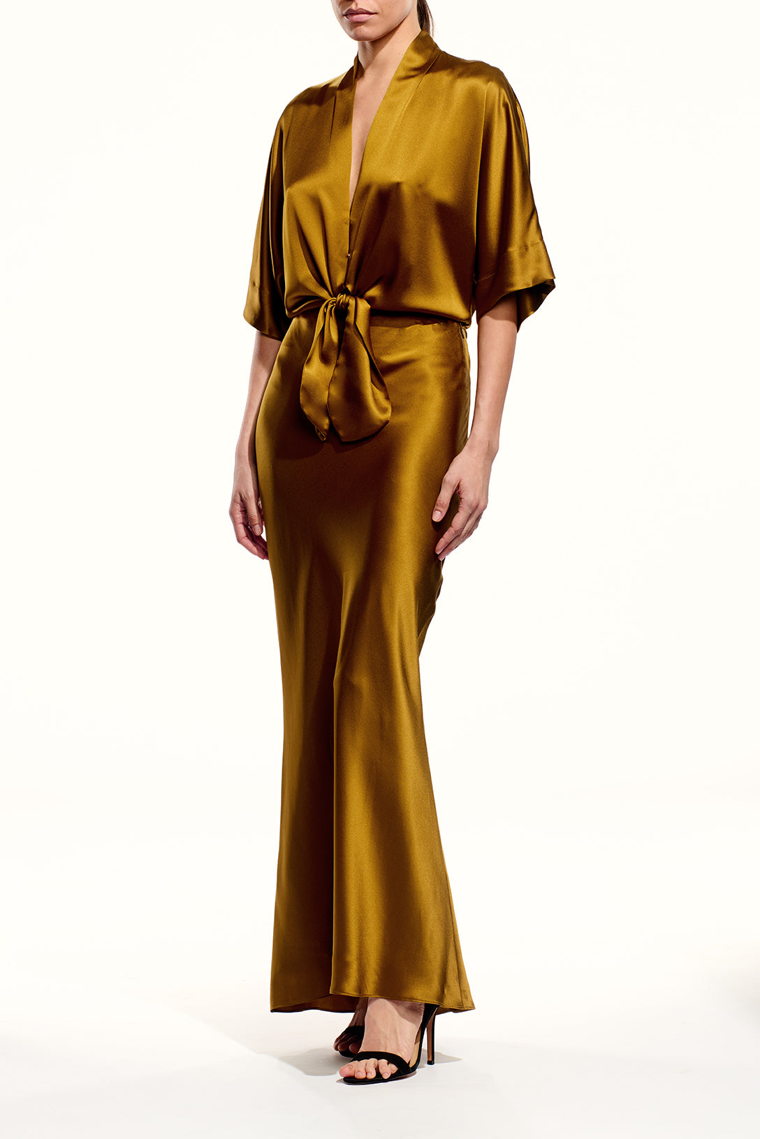 Dolman Tie Front Blouse