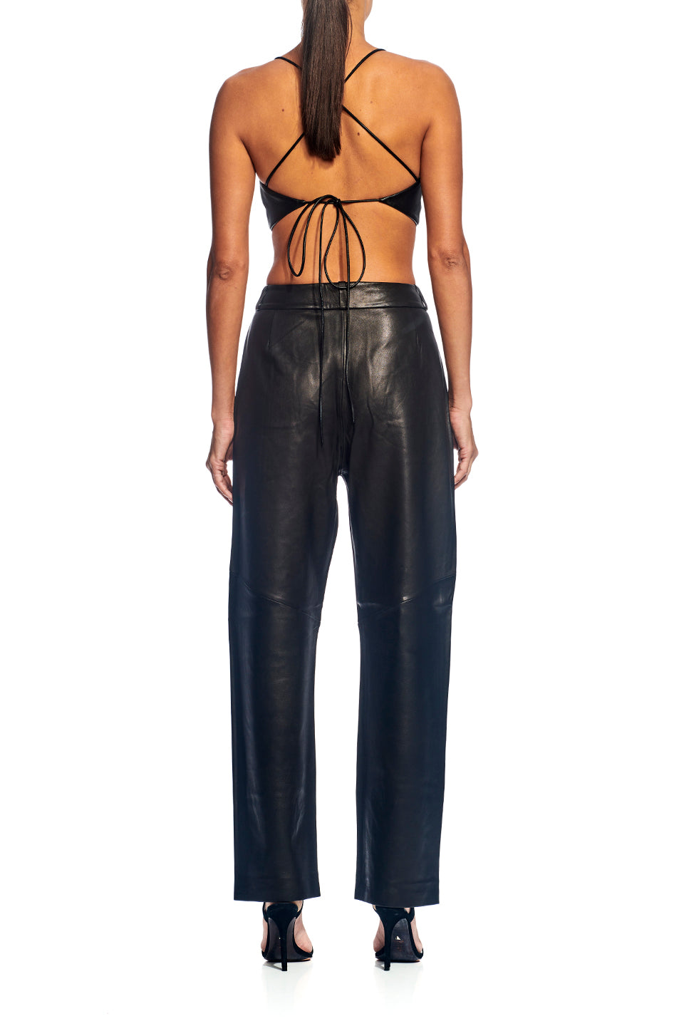 Leather Pleat Trouser