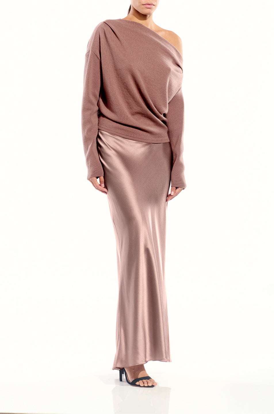 Long Sleeve Asymmetrical Drape Sweater