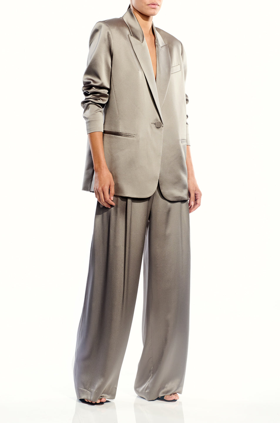 Oversized Silk Blazer