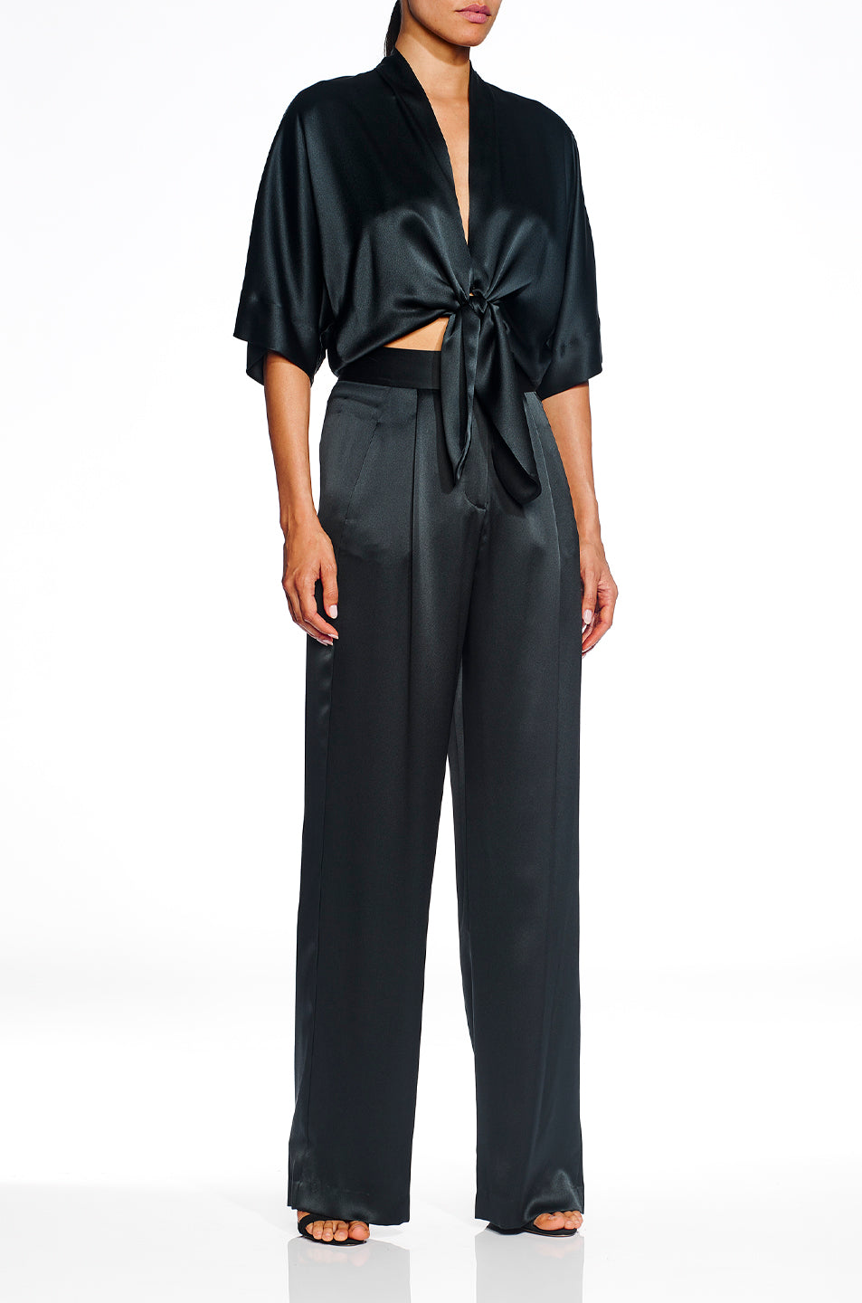 Dolman Tie Front Blouse