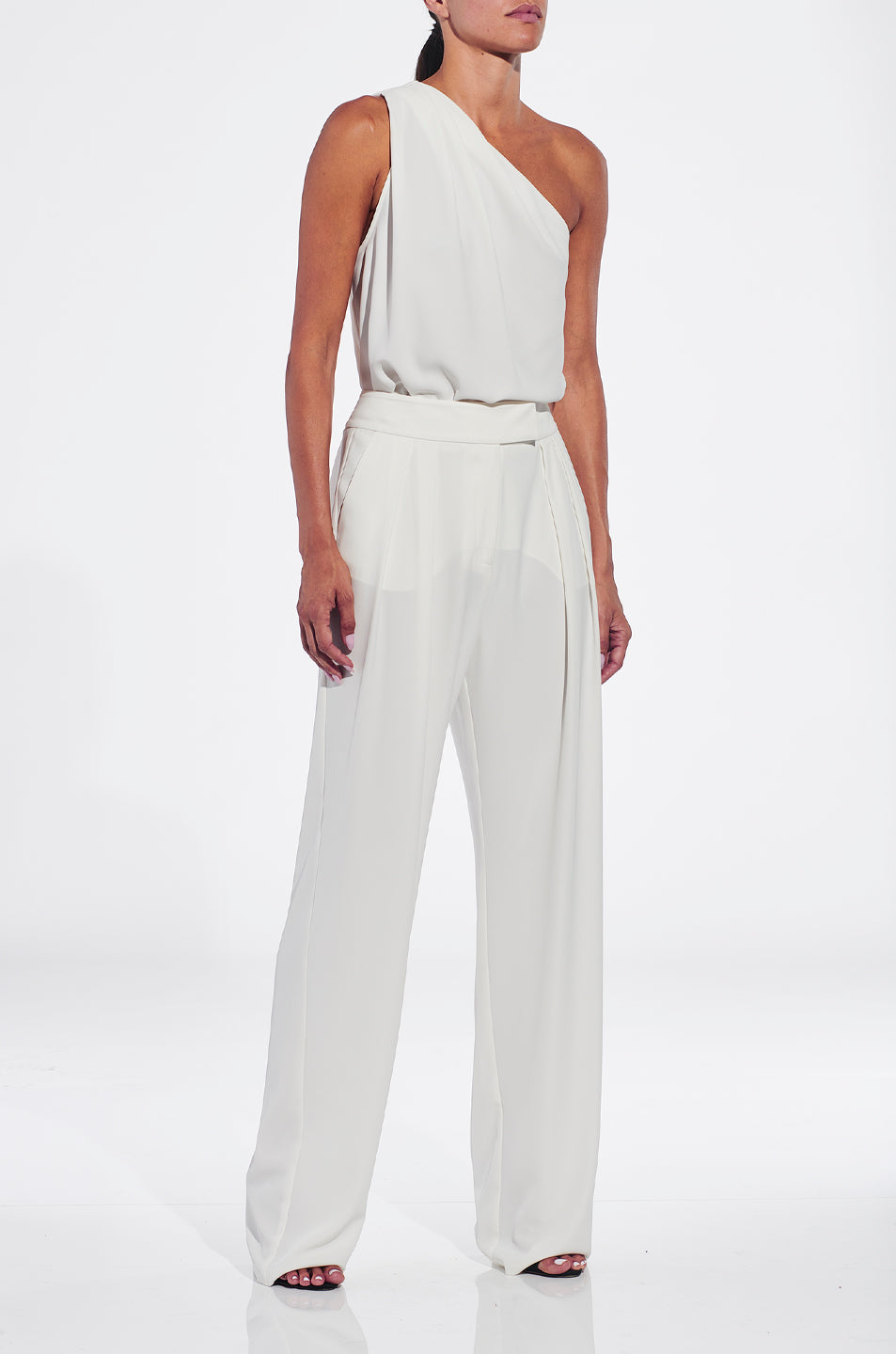 One Shoulder Pleat Top