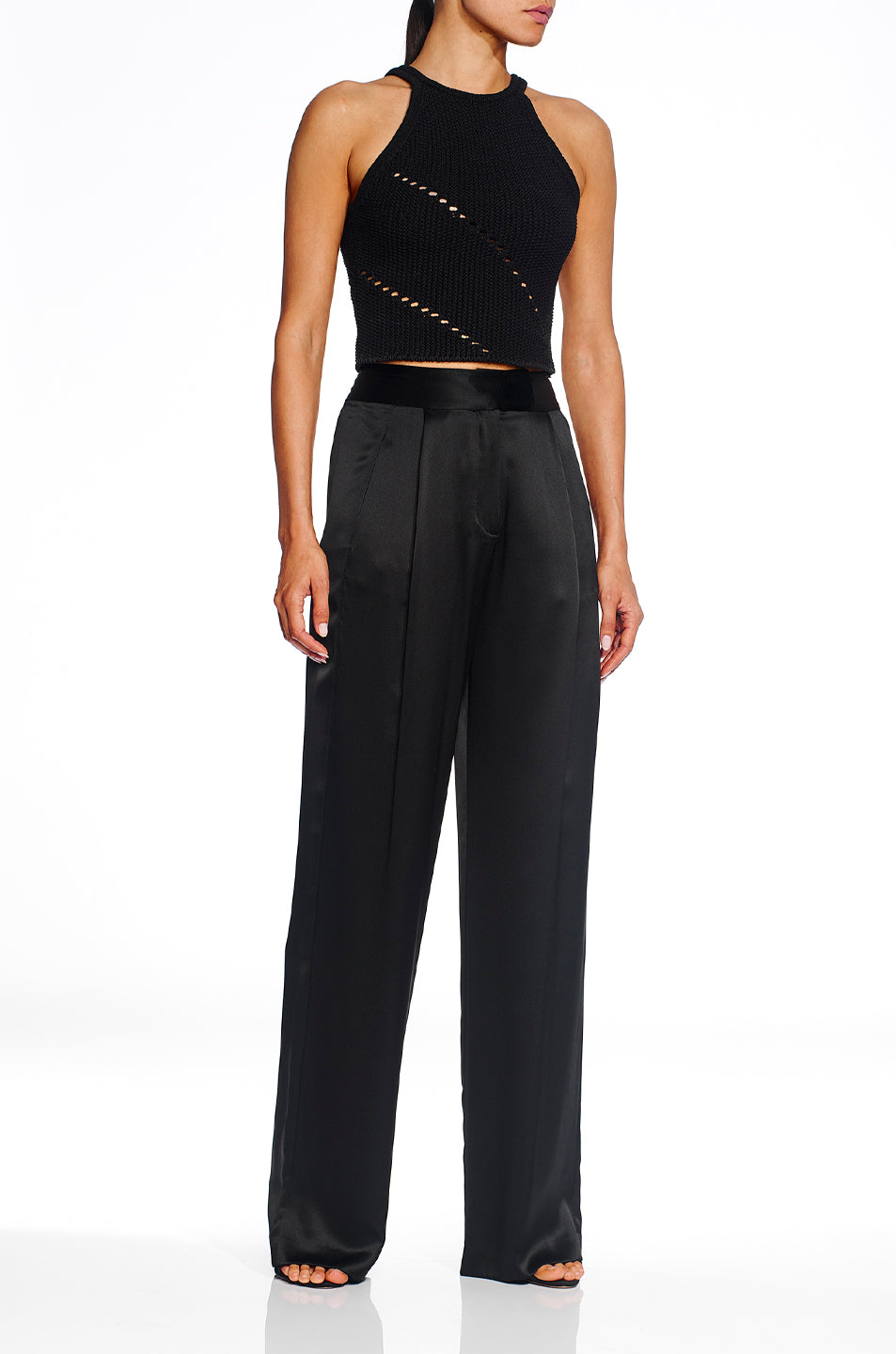 Curved Knit Racer Top- FINAL SALE