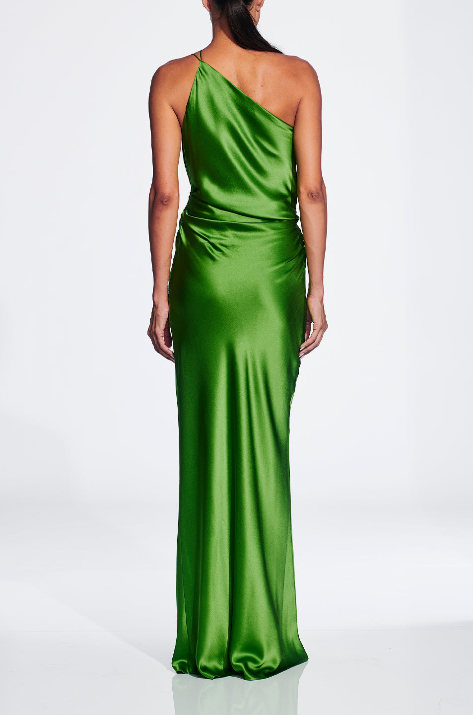 One Shoulder Cowl Gown