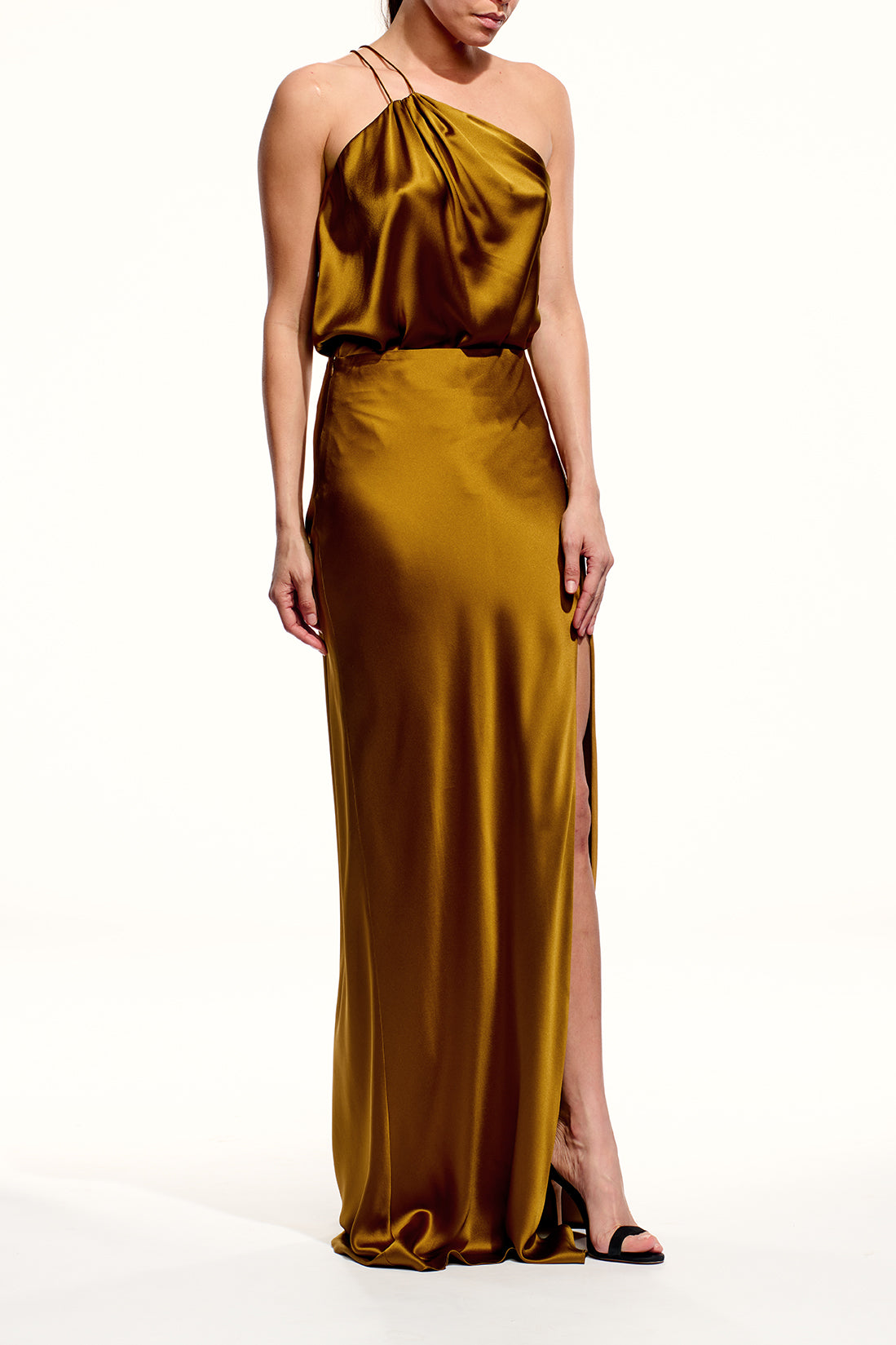 Gala Bias Skirt With Slit