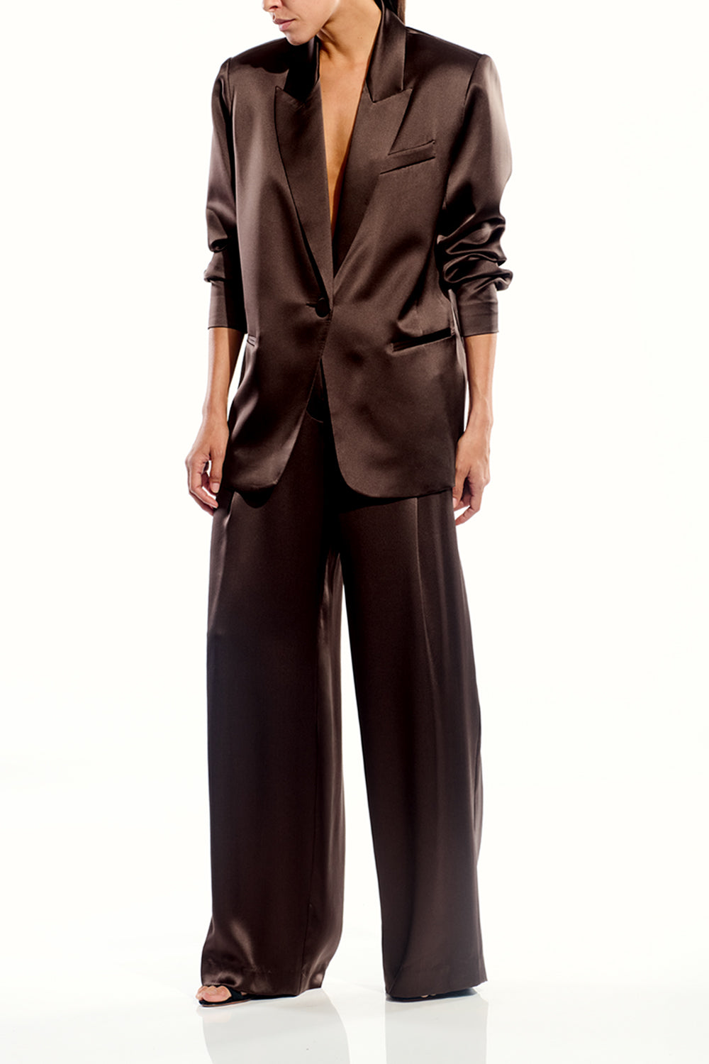 Oversized Silk Blazer