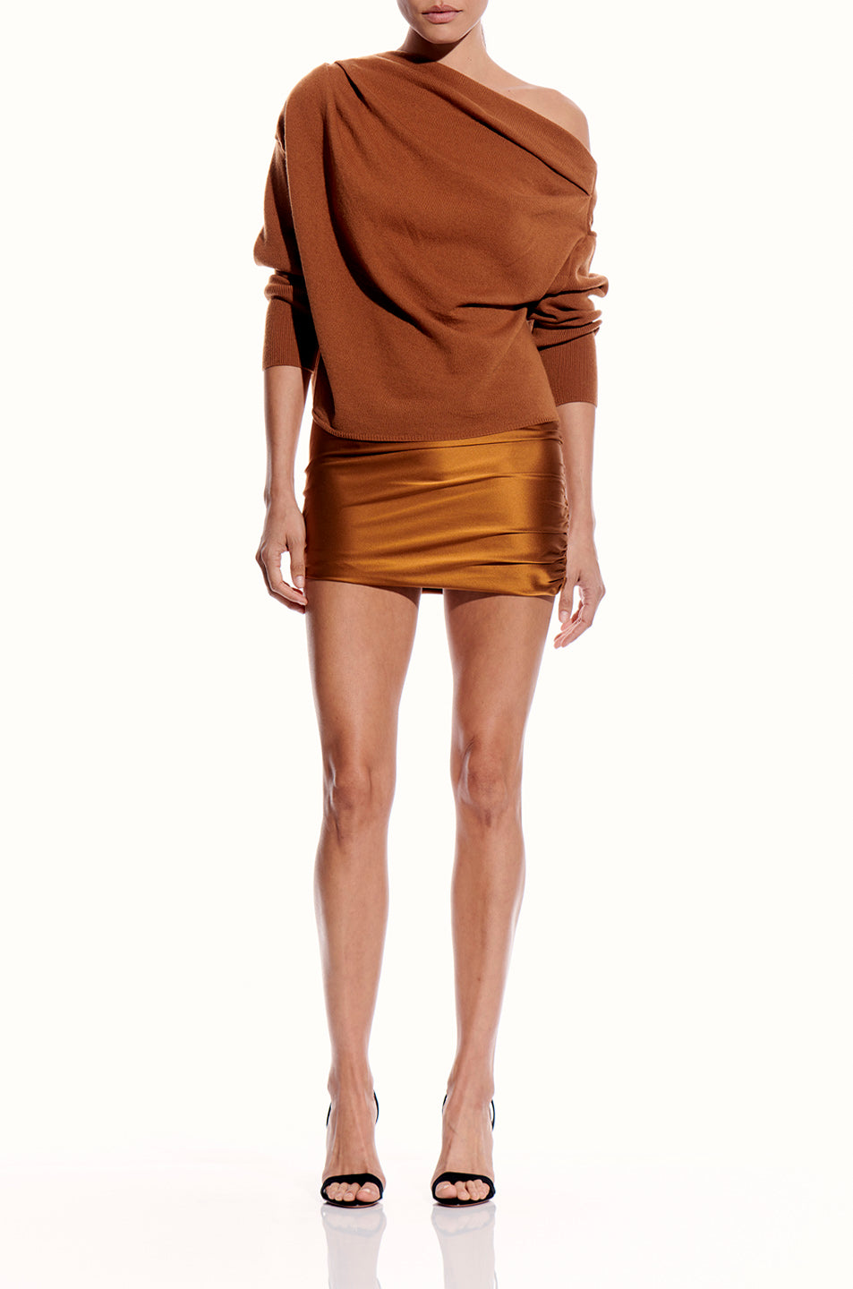 Long Sleeve Asymmetrical Drape Sweater