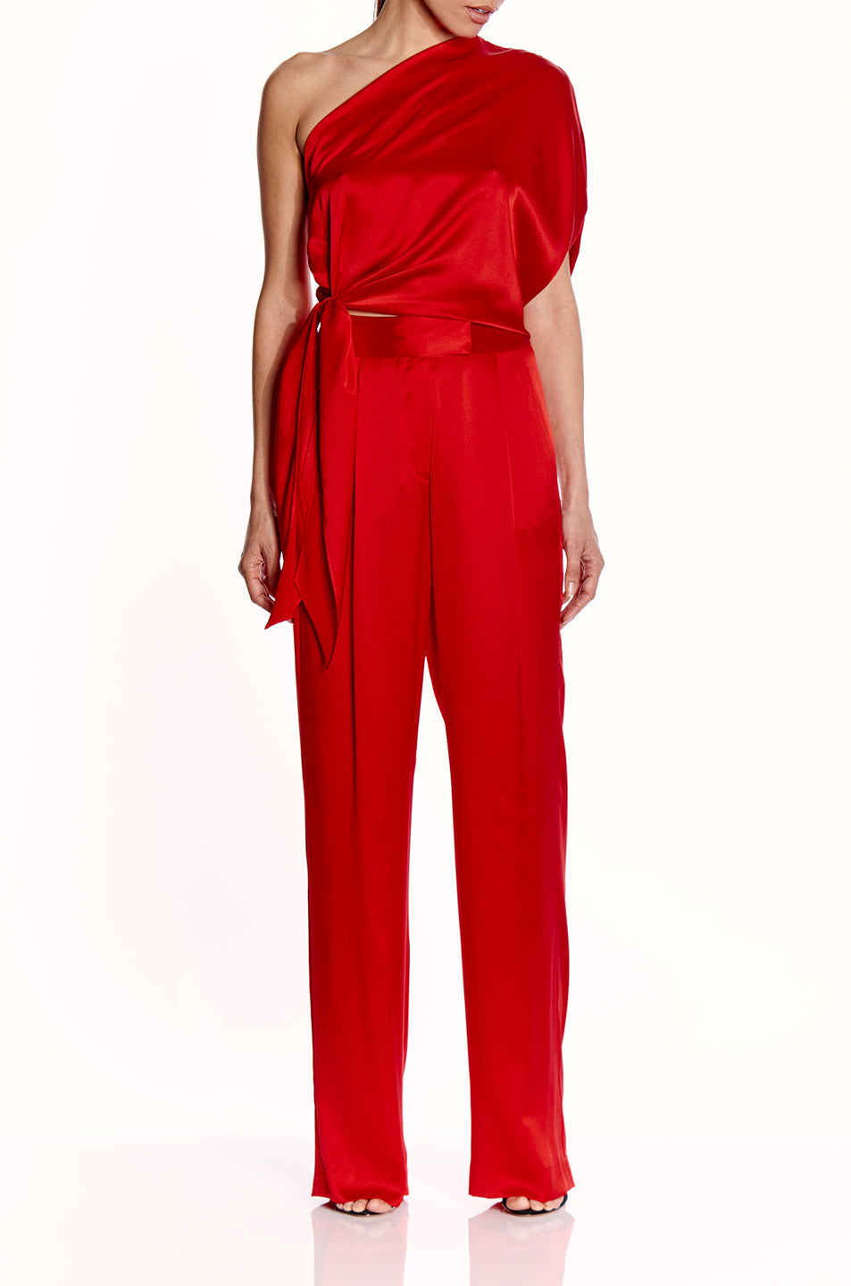 One Shoulder Top With Tie