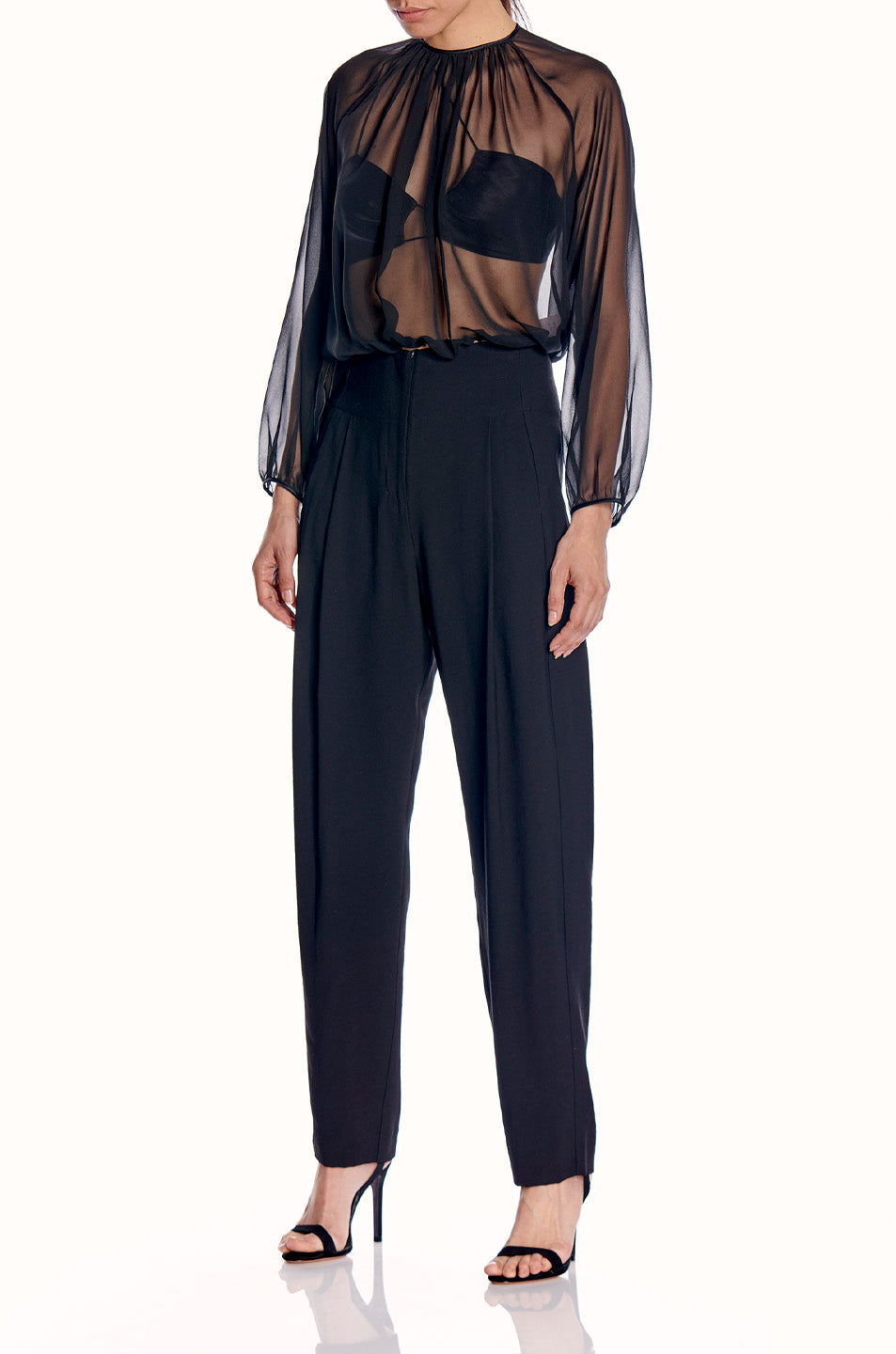 Chiffon Gathered Blouse- FINAL SALE
