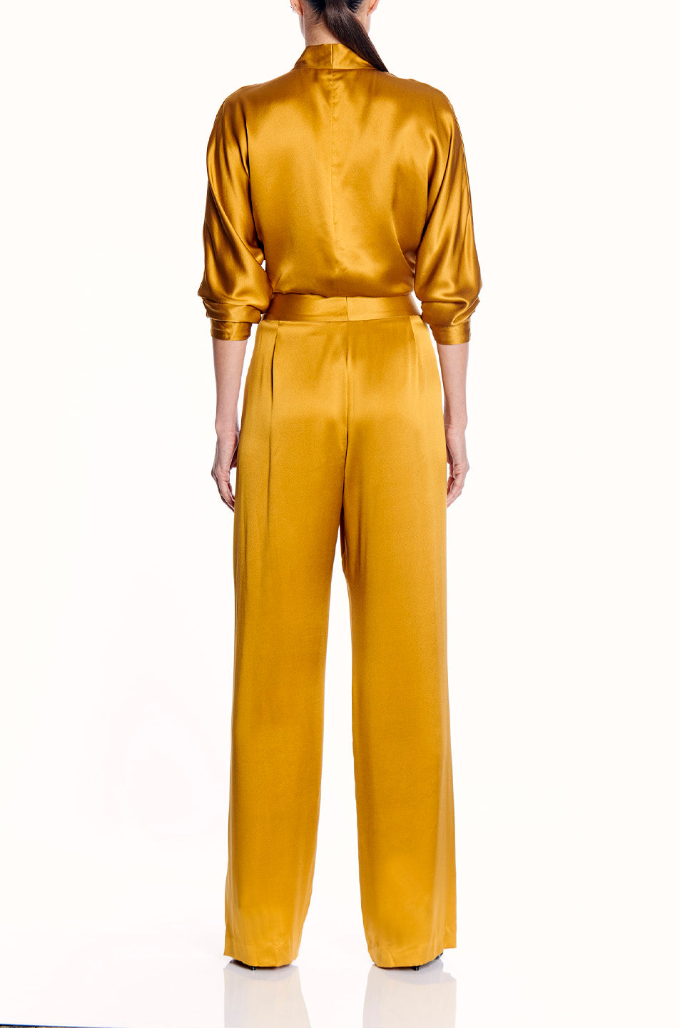 Long Sleeve Tie Front Blouse