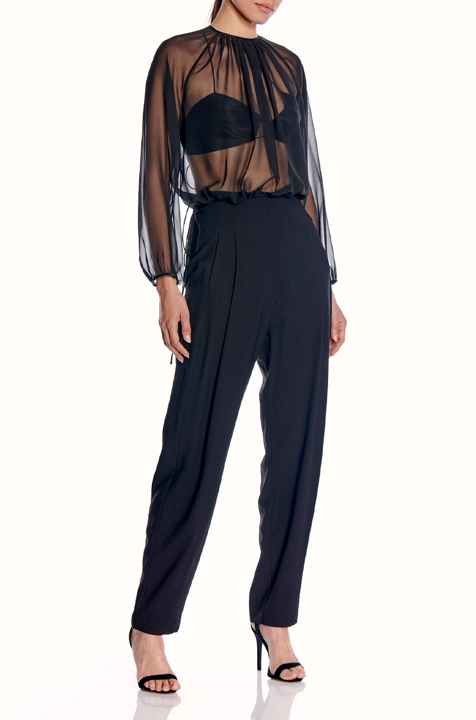 Chiffon Gathered Blouse- FINAL SALE