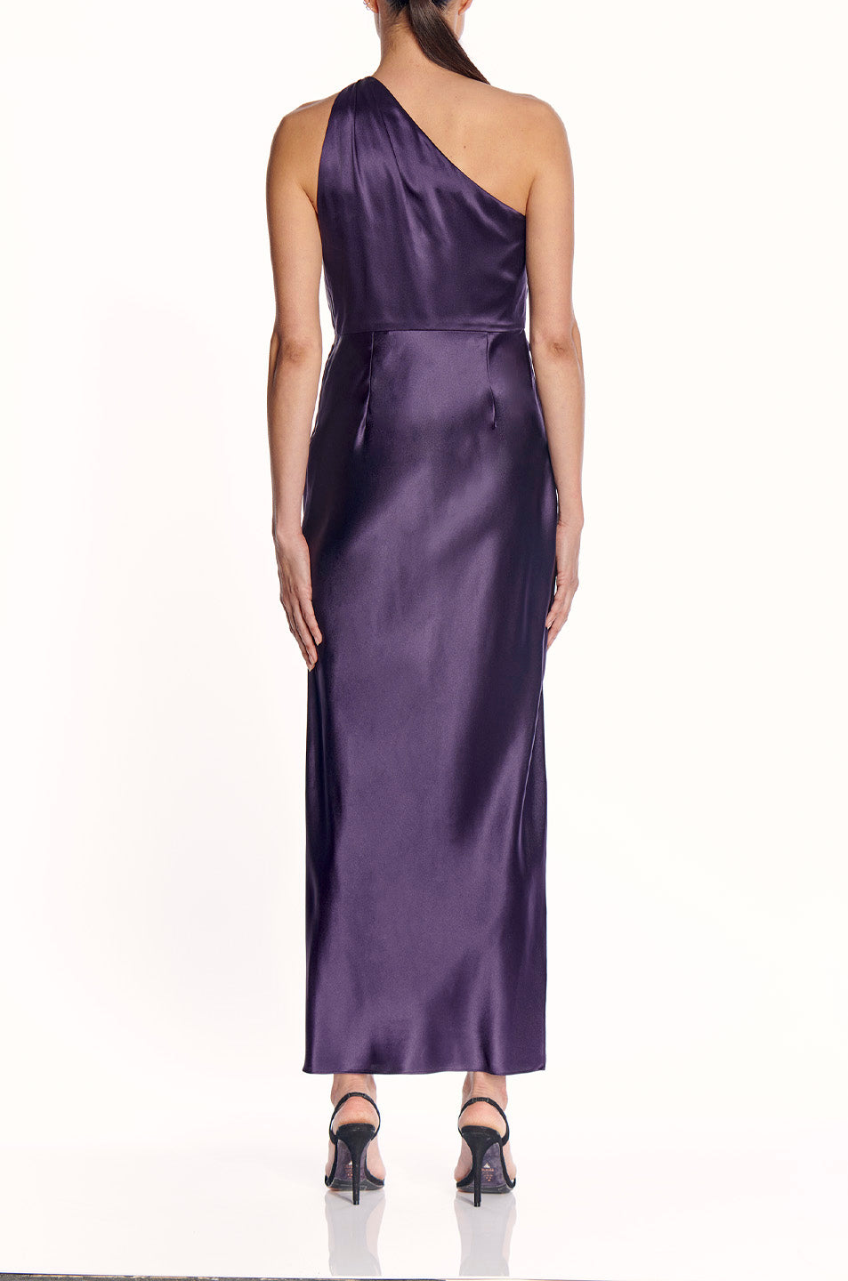 One Shoulder Asymmetrical Draped Dress