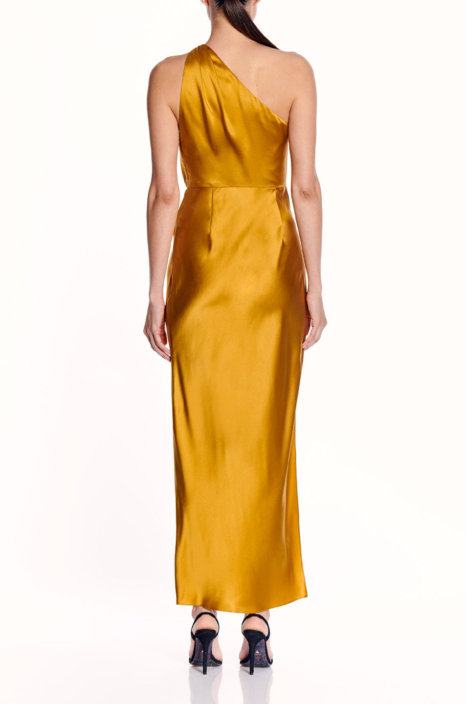 One Shoulder Asymmetrical Draped Dress