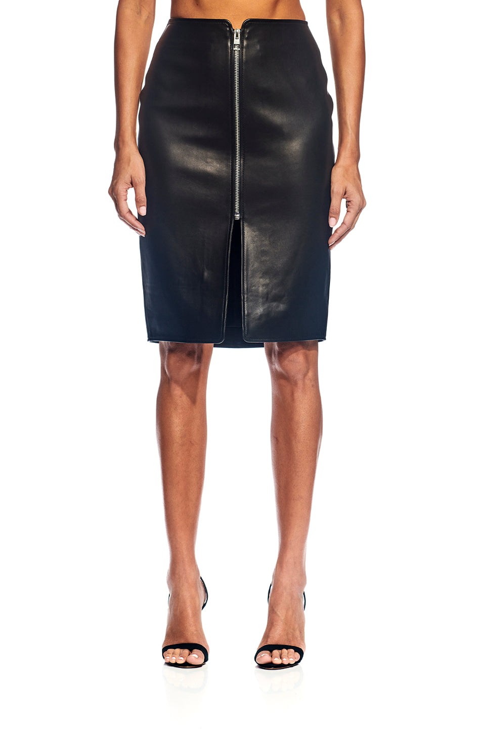 Leather Skirt With Zip