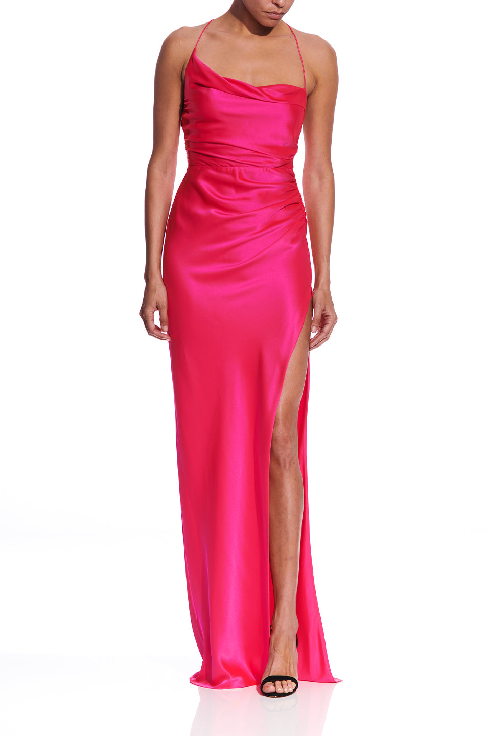 Twist Cowl Ruched Gown- FINAL SALE