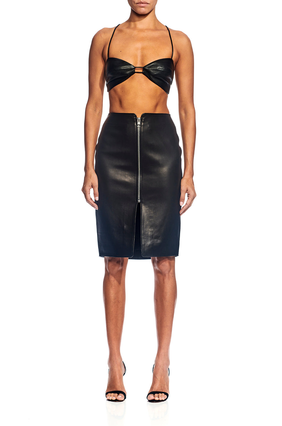 Leather Skirt With Zip