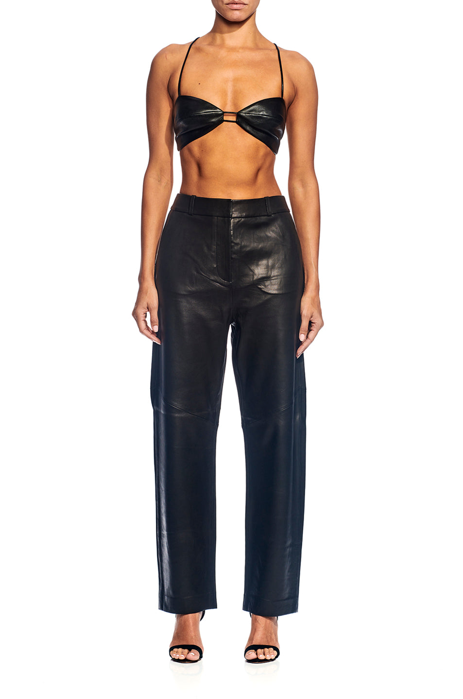 Leather Pleat Trouser