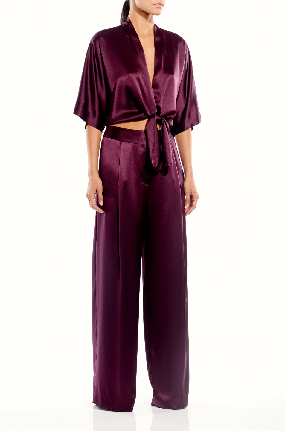 Dolman Tie Front Blouse