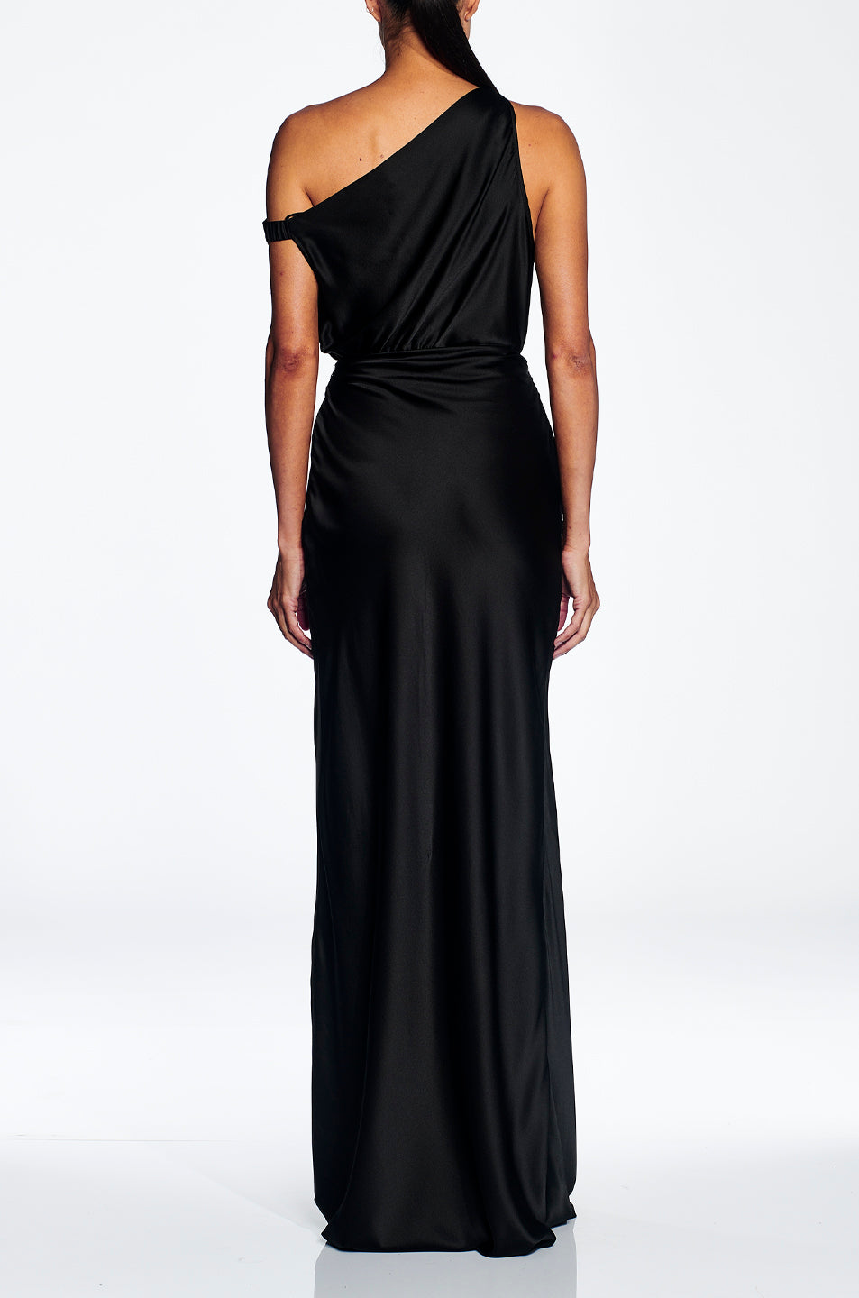 Asymmetrical Cowl Wrap Gown