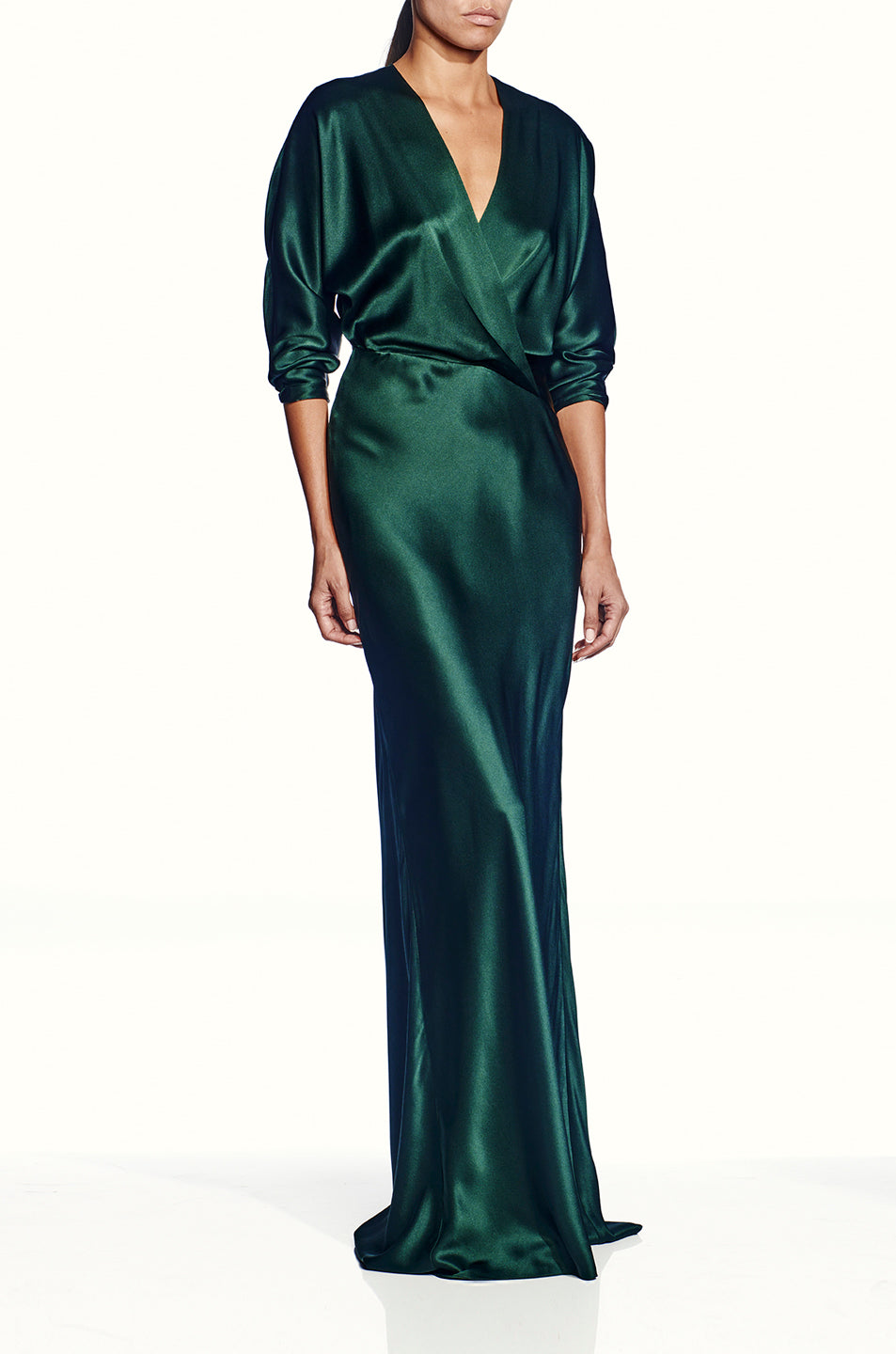 Long Sleeve Wrap Gown