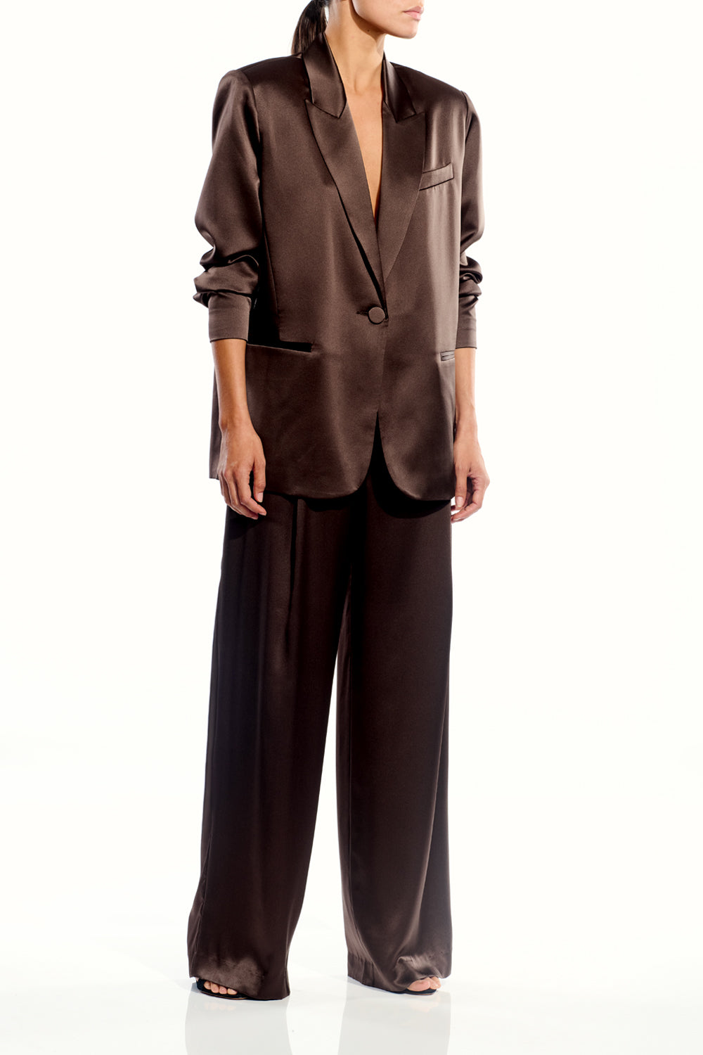 Oversized Silk Blazer