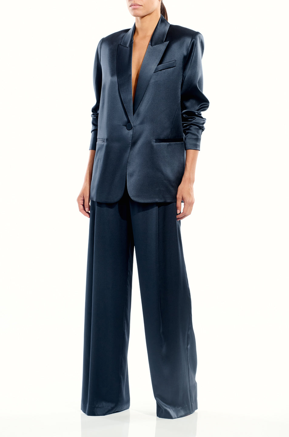 Oversized Silk Blazer