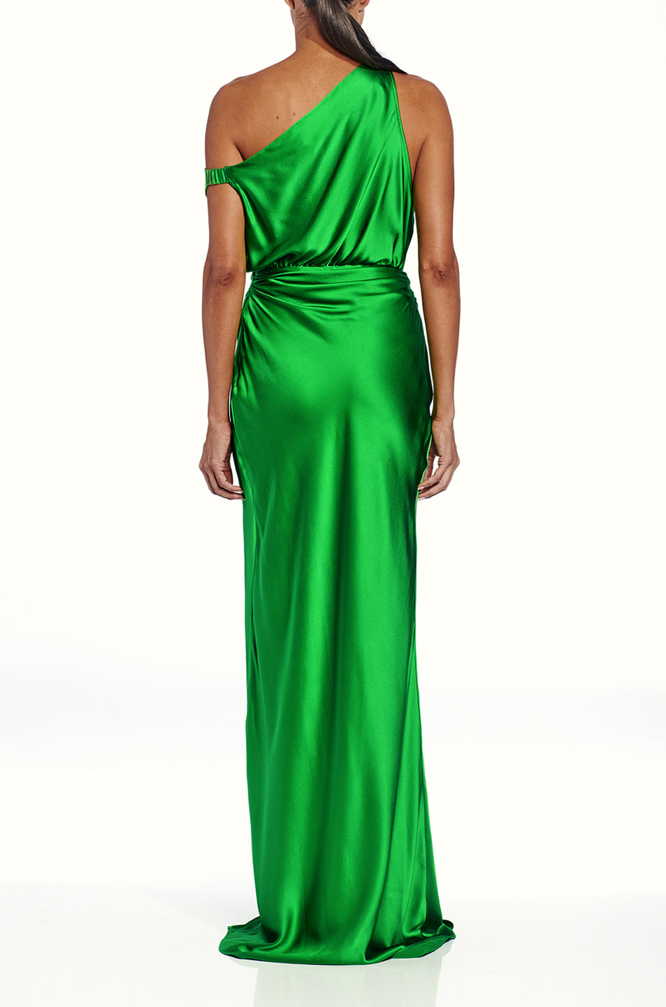 Asymmetrical Cowl Wrap Gown