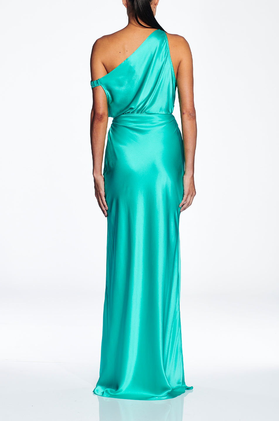 Asymmetrical Cowl Wrap Gown