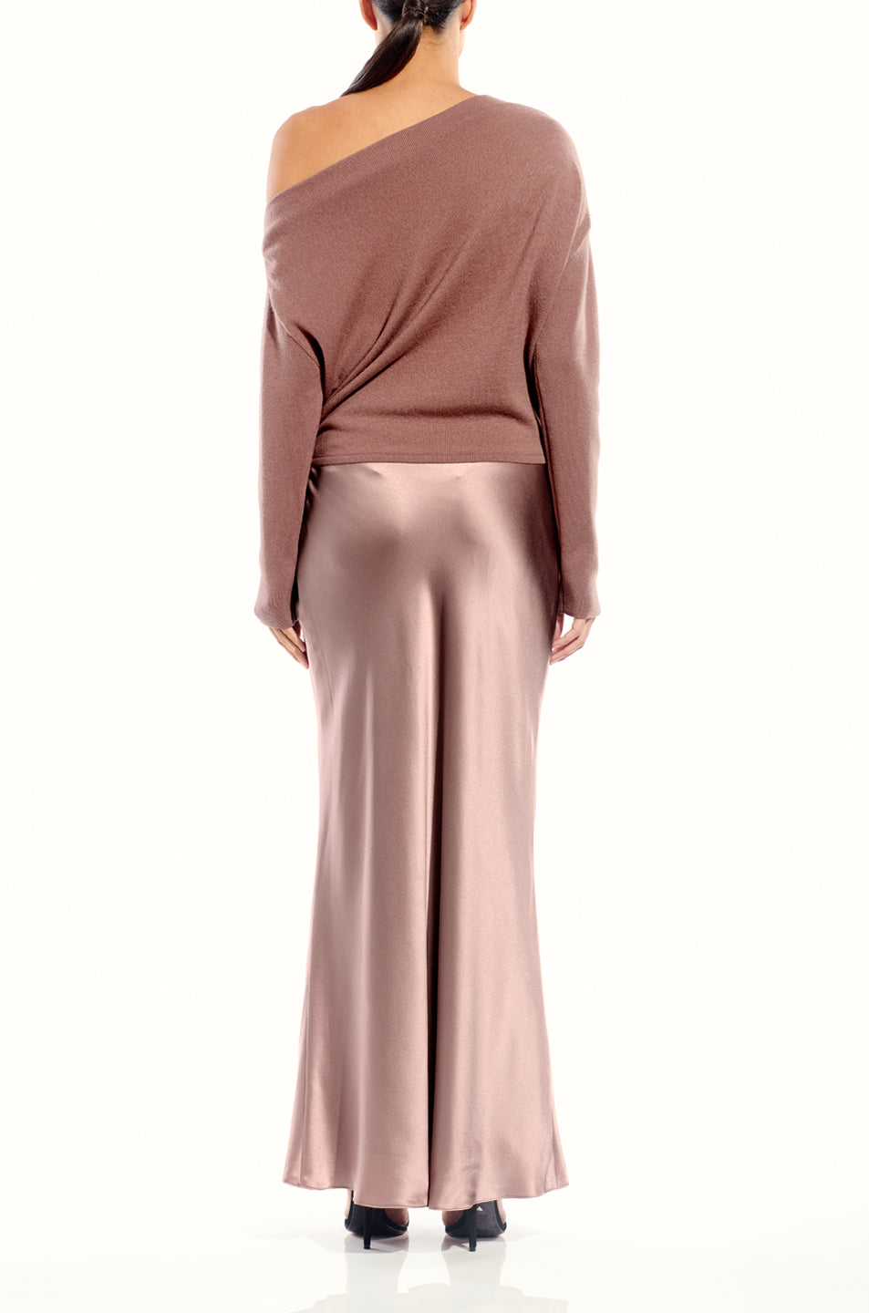 Long Sleeve Asymmetrical Drape Sweater