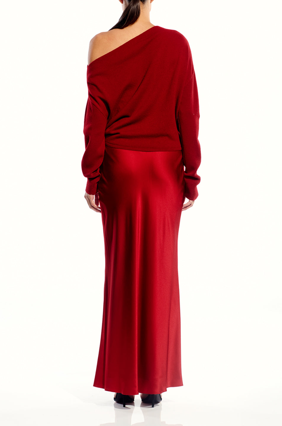 Long Sleeve Asymmetrical Drape Sweater