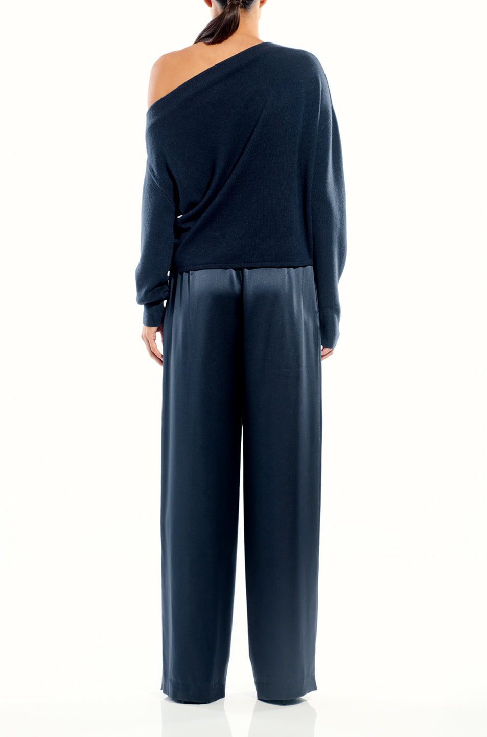 Long Sleeve Asymmetrical Drape Sweater