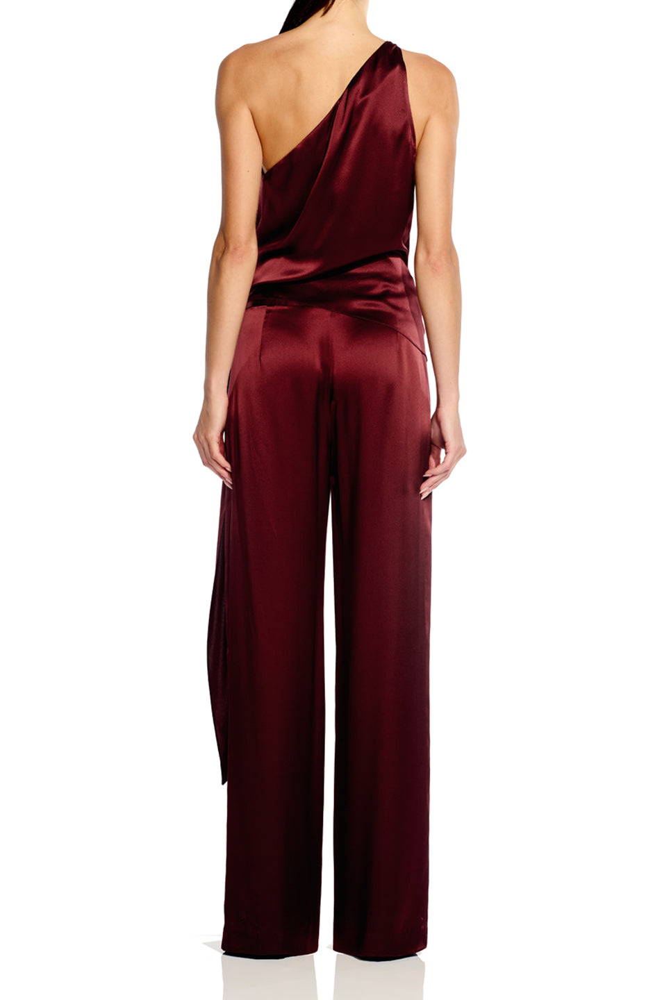 Asymmetrical Drape Top With Tail